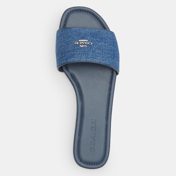 New💙Coach Denim Blue Slide Sandal - Picture 1 of 6